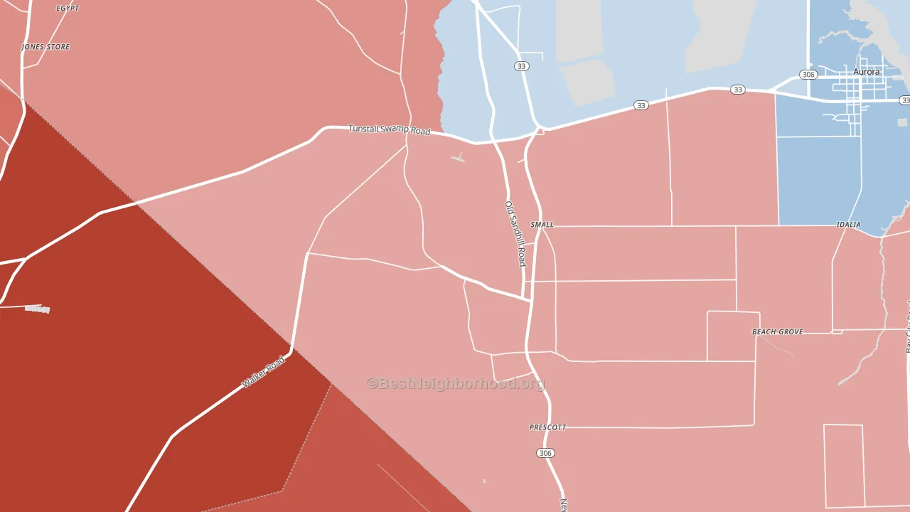 Small, NC block-group political-lean map