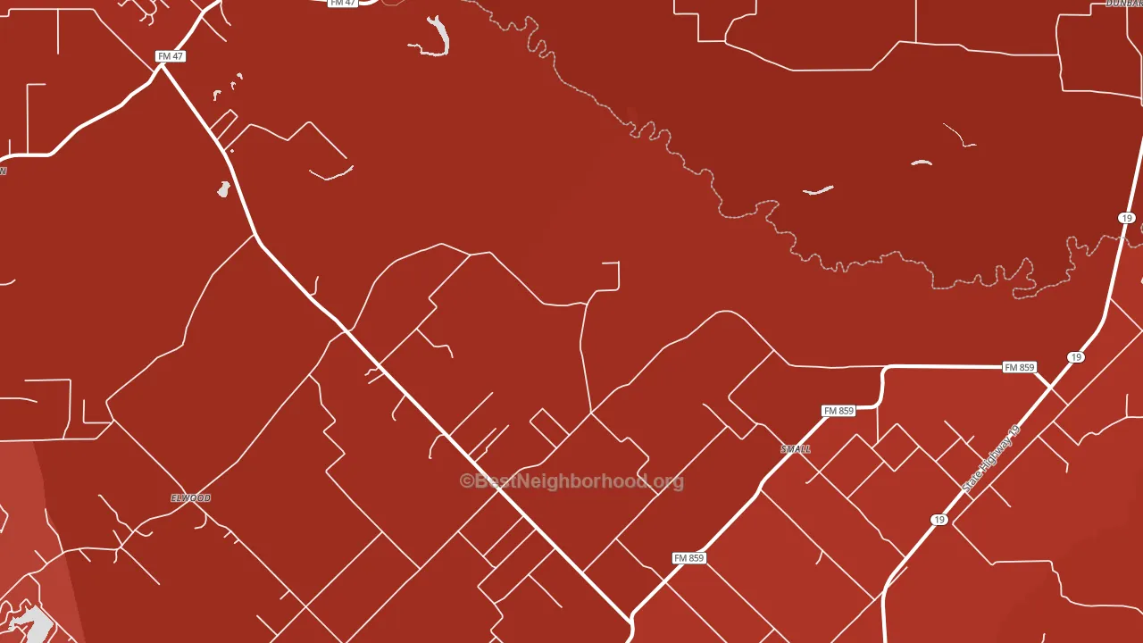 Small, TX block-group political-lean map