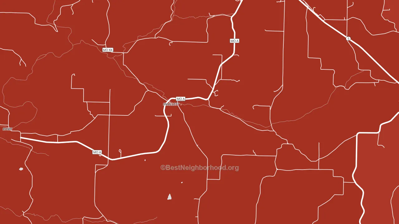 Smallett, MO block-group political-lean map