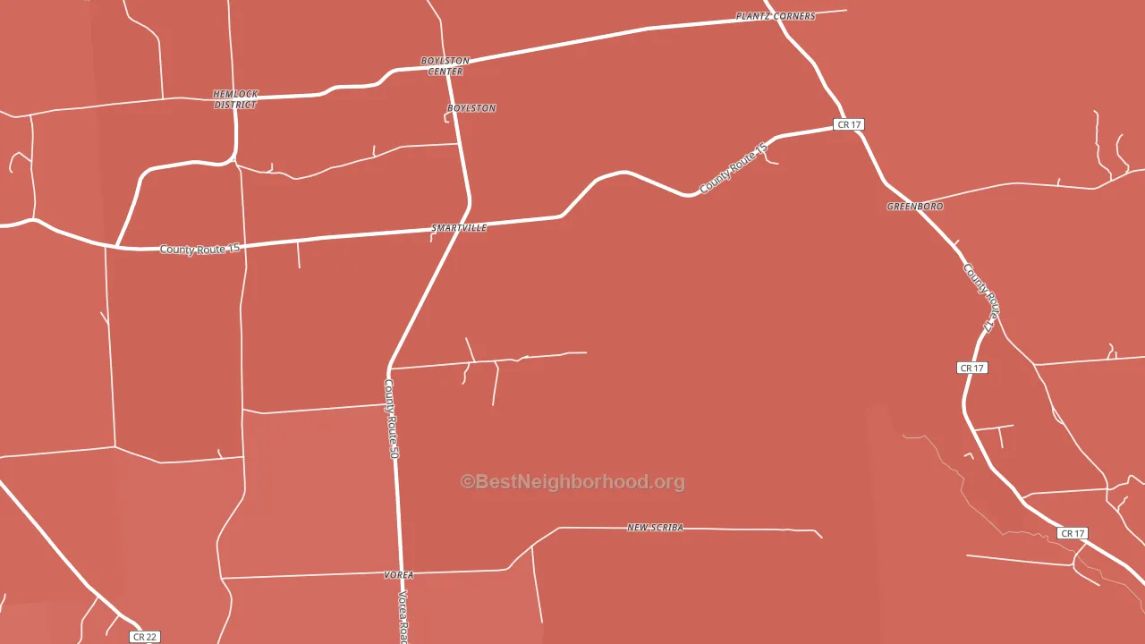 Smartville, NY block-group political-lean map