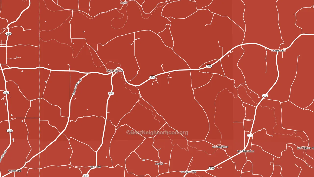 Smicksburg, PA block-group political-lean map
