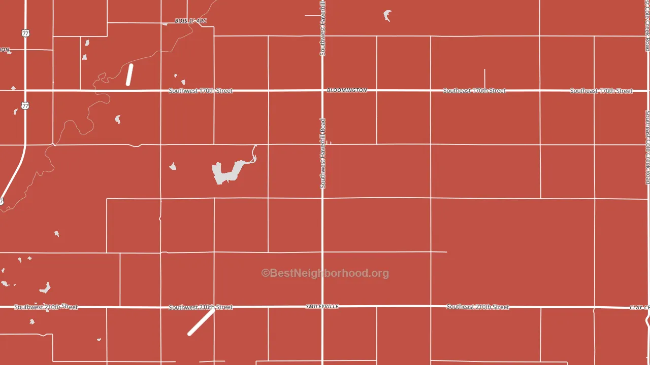 Smileyville, KS block-group political-lean map