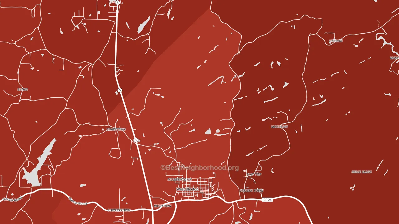 Smith Hill, AL block-group political-lean map