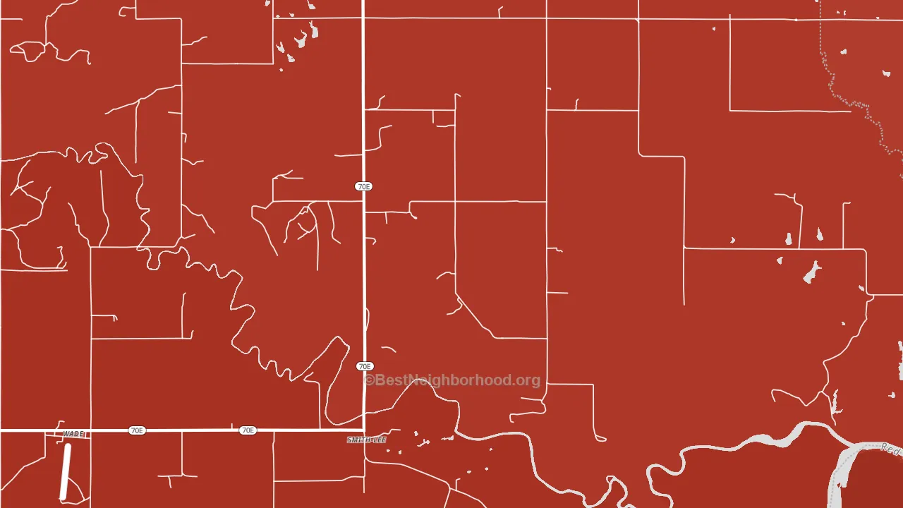 Smith-Lee, OK block-group political-lean map