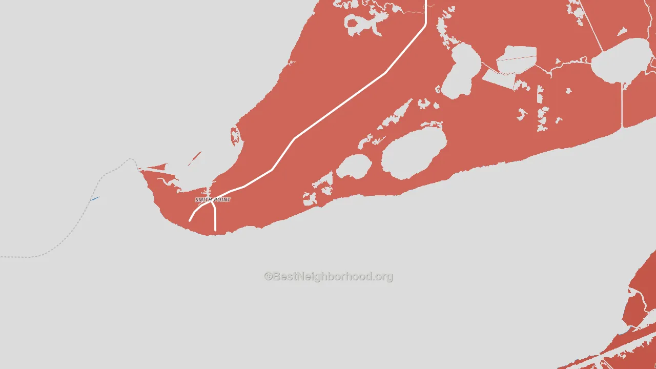 Smith Point, TX block-group political-lean map