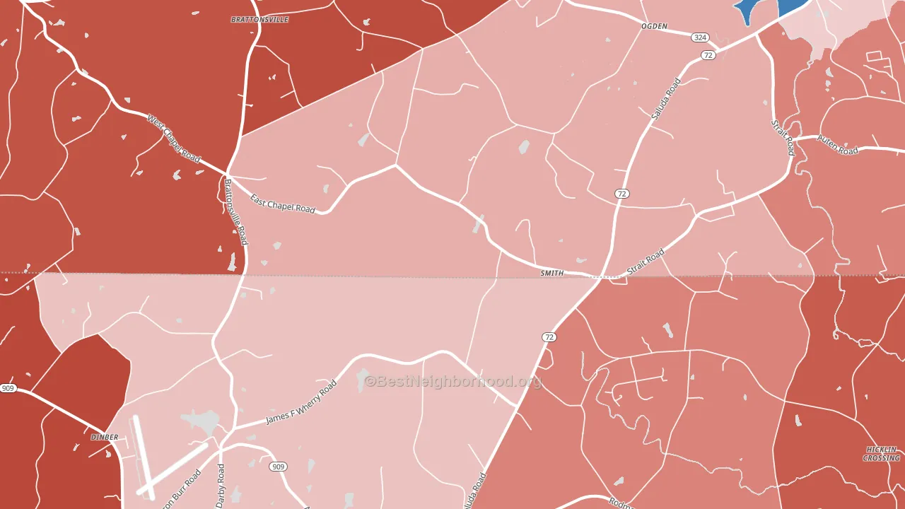 Smith, SC block-group political-lean map