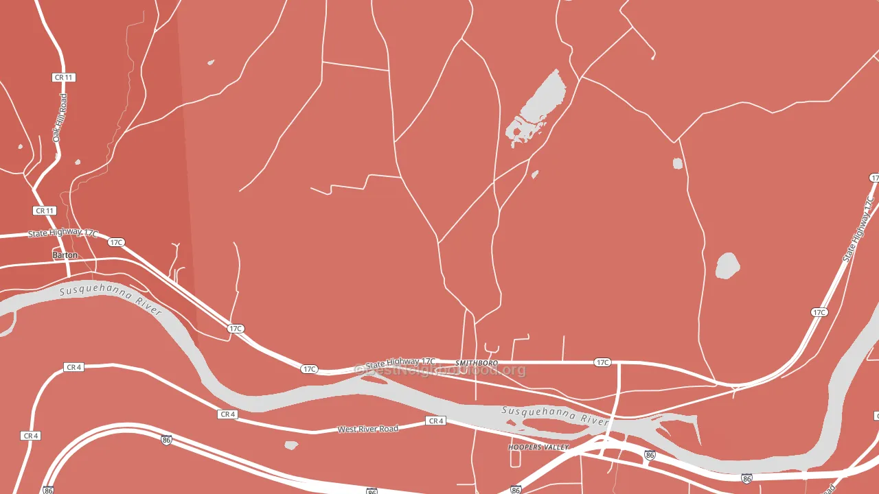 Smithboro, NY block-group political-lean map