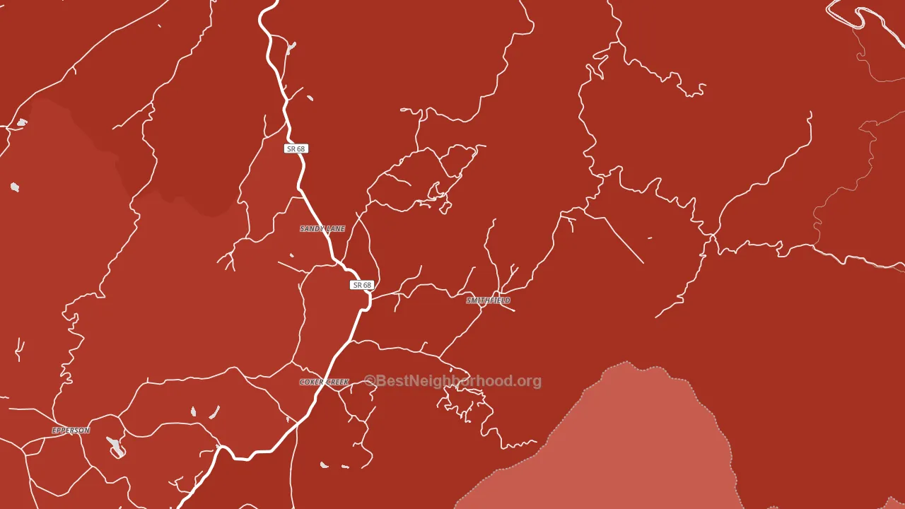 Smithfield, TN block-group political-lean map