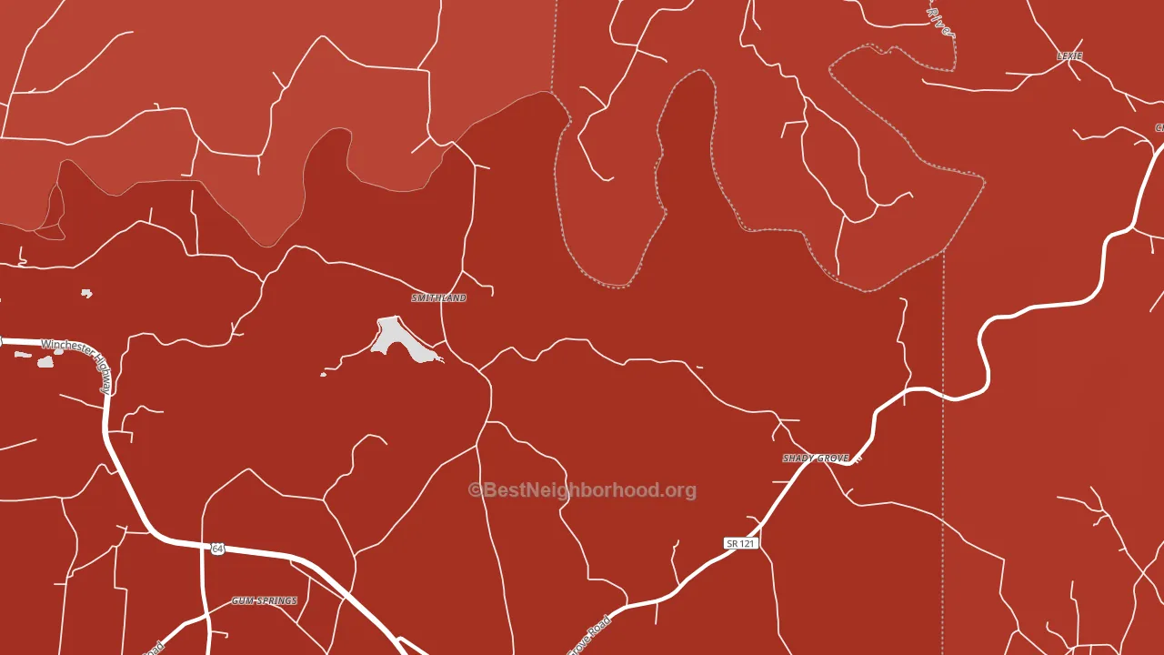 Smithland, TN block-group political-lean map