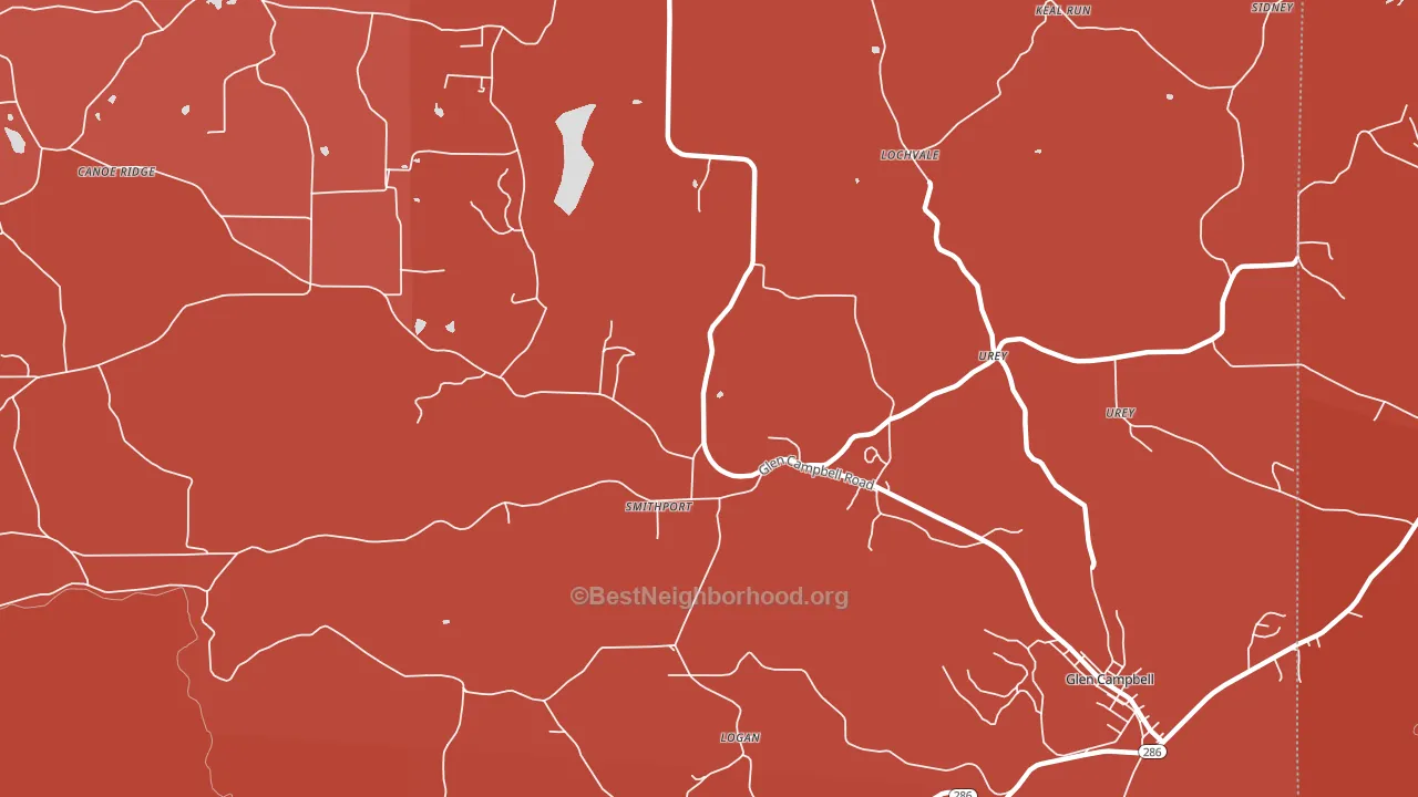 Smithport, PA block-group political-lean map