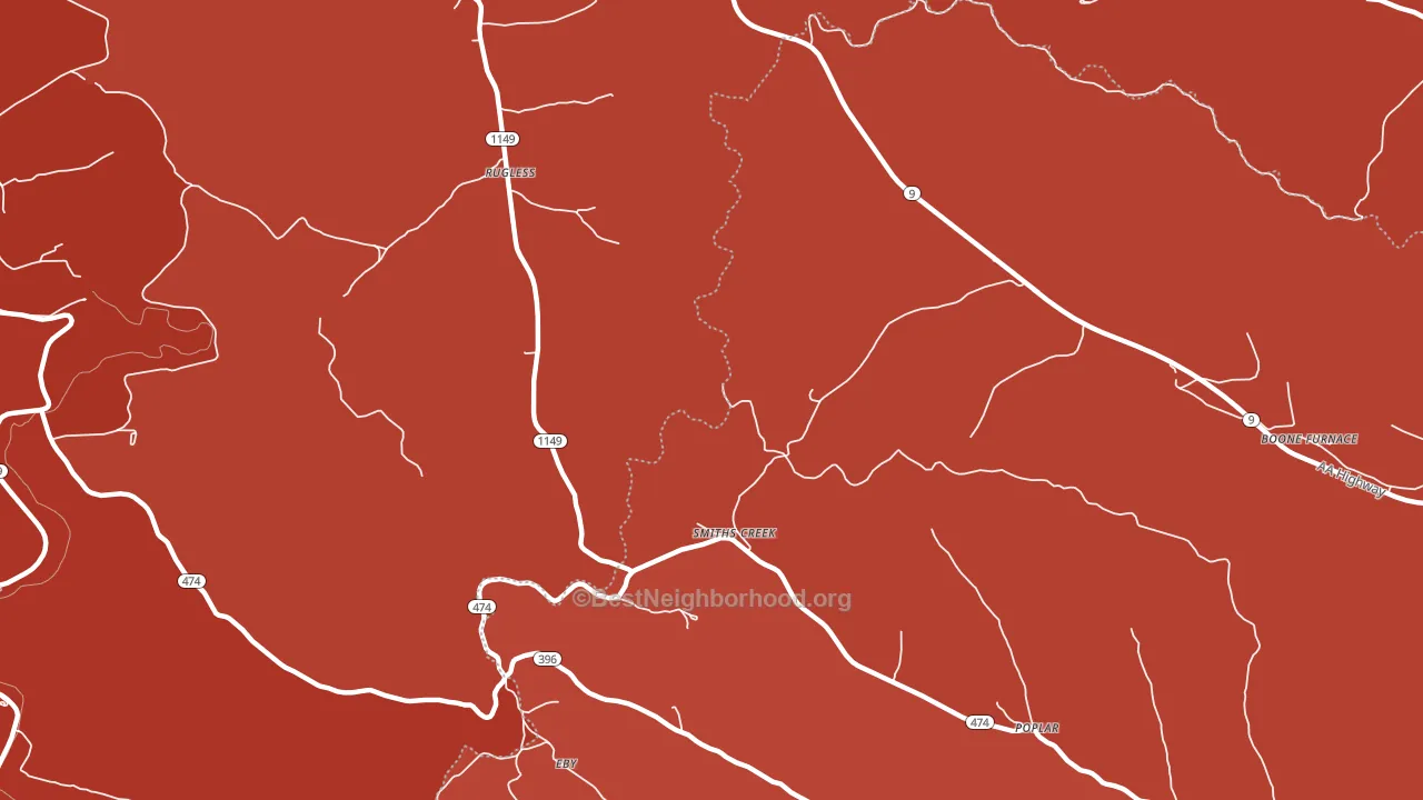 Smiths Creek, KY block-group political-lean map
