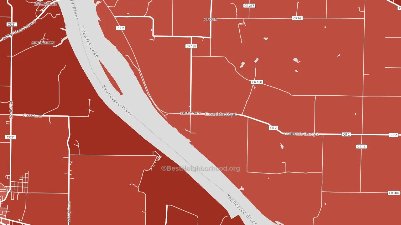 Smithsonia, AL block-group political-lean map