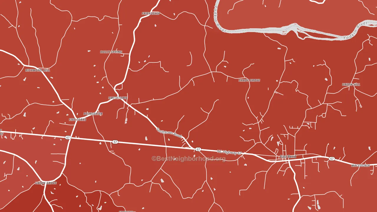 Smithtown, NC block-group political-lean map
