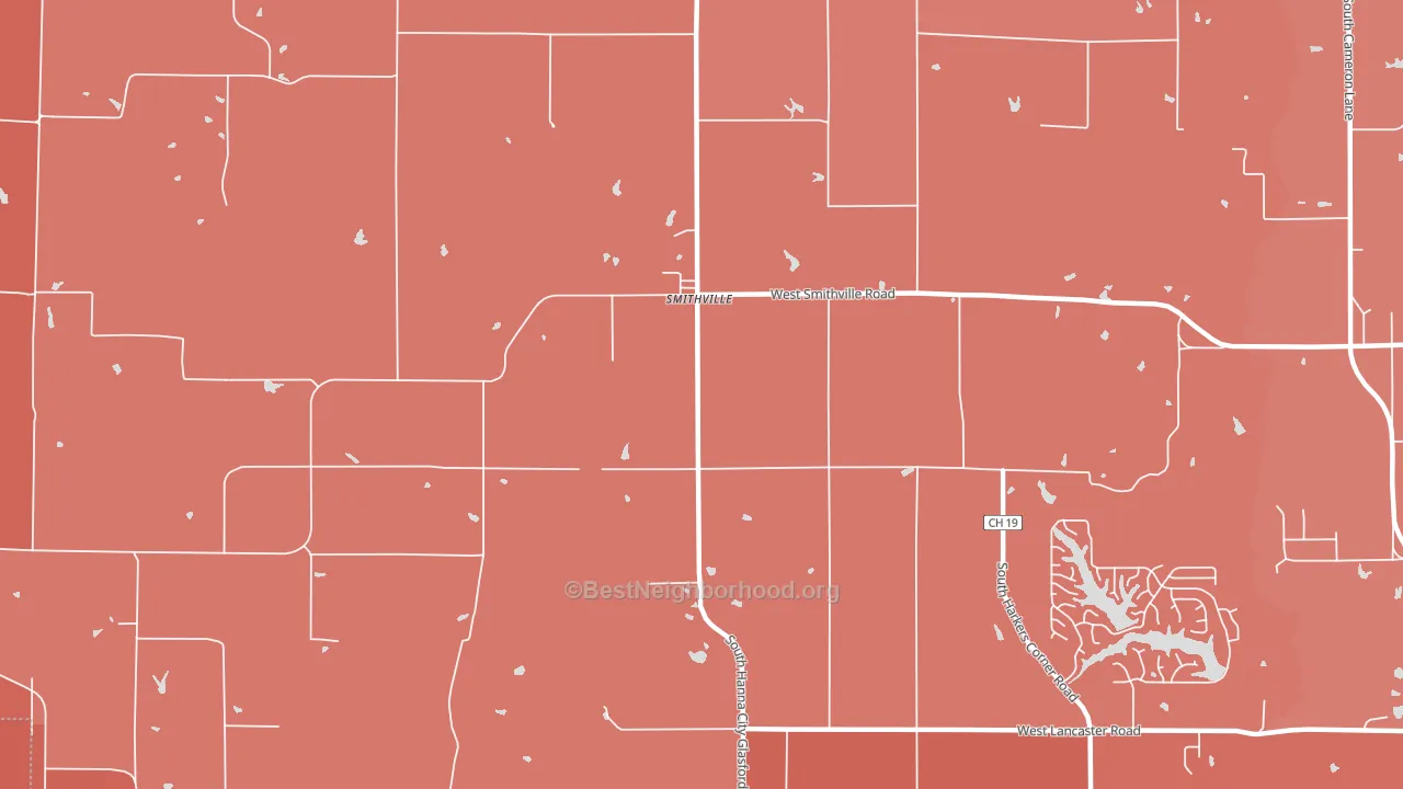 Smithville, IL block-group political-lean map