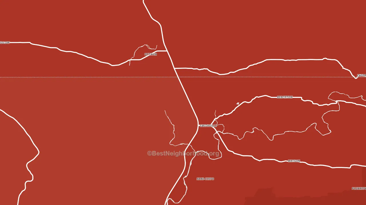 Smithville, OK block-group political-lean map