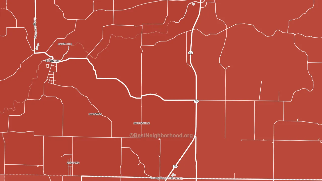 Smockville, IN block-group political-lean map