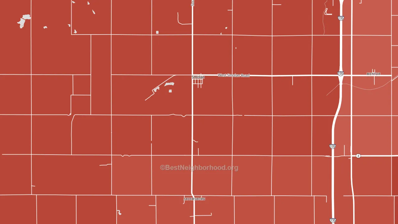 Smolan, KS block-group political-lean map