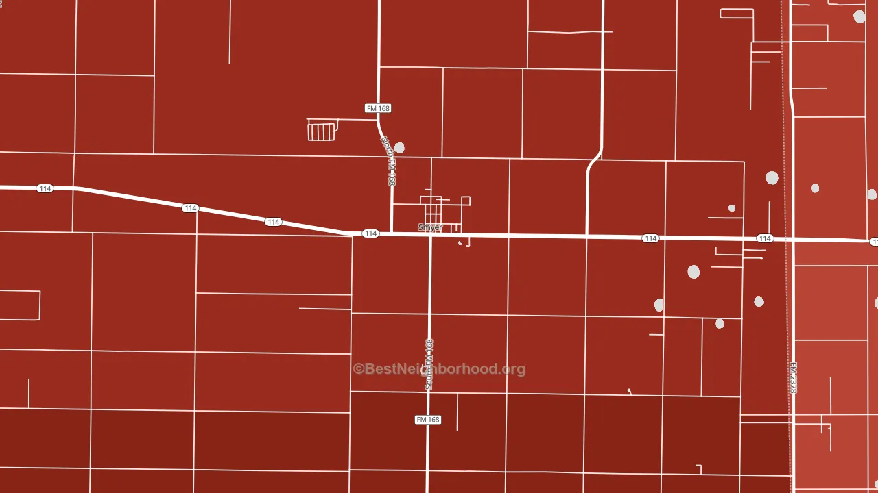 Smyer, TX block-group political-lean map