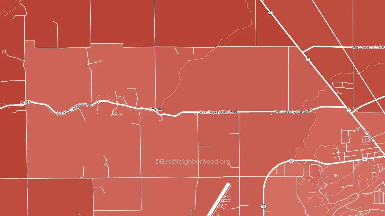 Smyrna, IN block-group political-lean map
