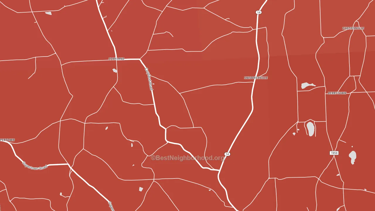 Snedekerville, PA block-group political-lean map