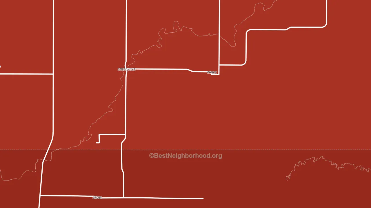 Sneedville, TX block-group political-lean map