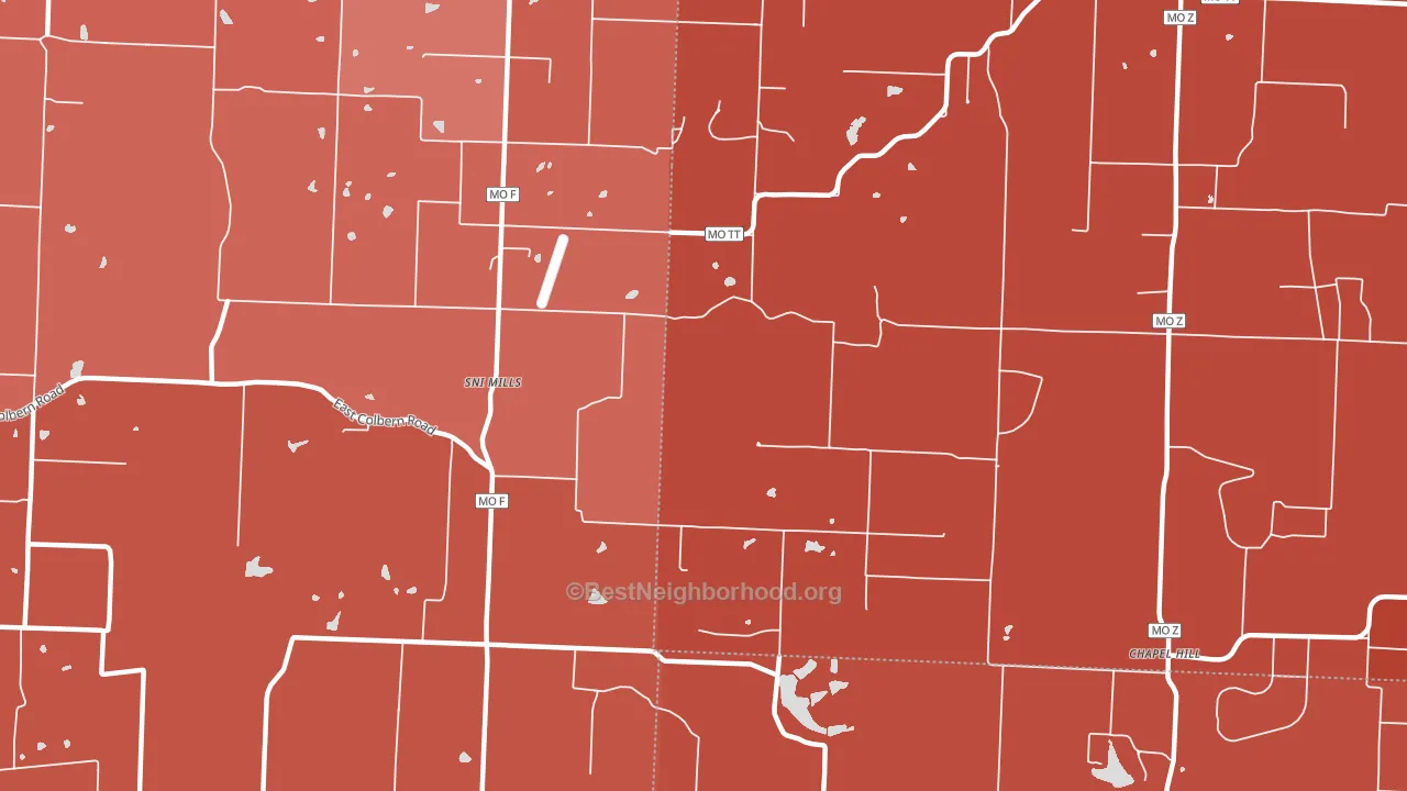 Sni Mills, MO block-group political-lean map