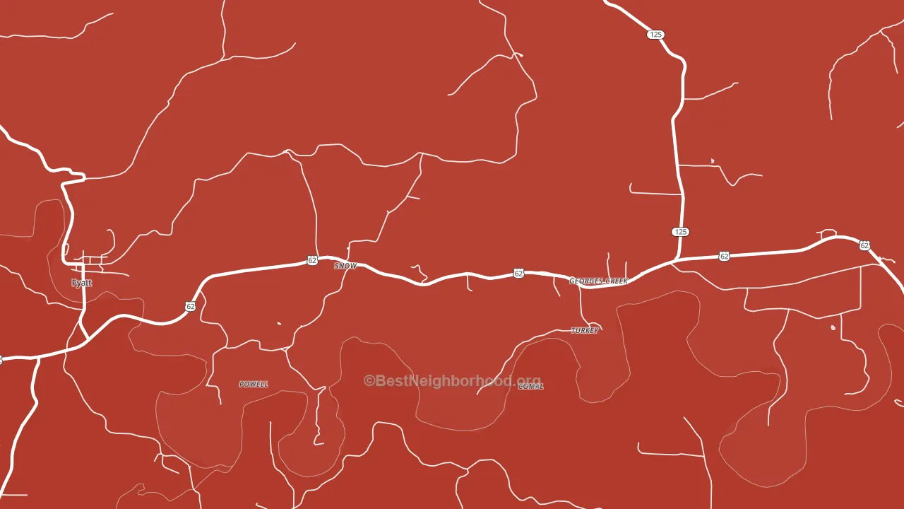 Snow, AR block-group political-lean map