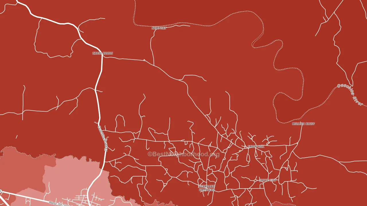 Snow Hill, AR block-group political-lean map