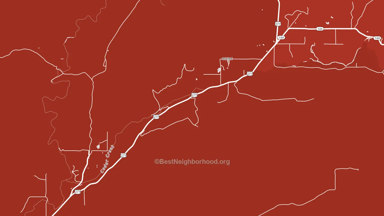 Snow, OK block-group political-lean map