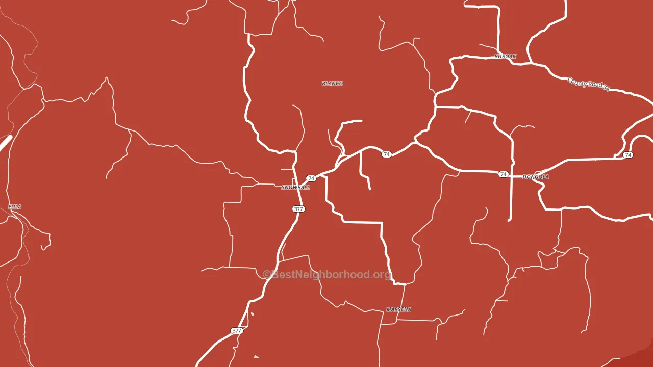 Snowball, AR block-group political-lean map