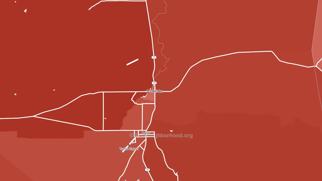 Snowflake, AZ block-group political-lean map