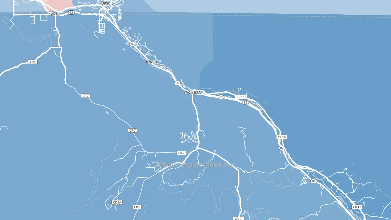 Snowmass, CO block-group political-lean map
