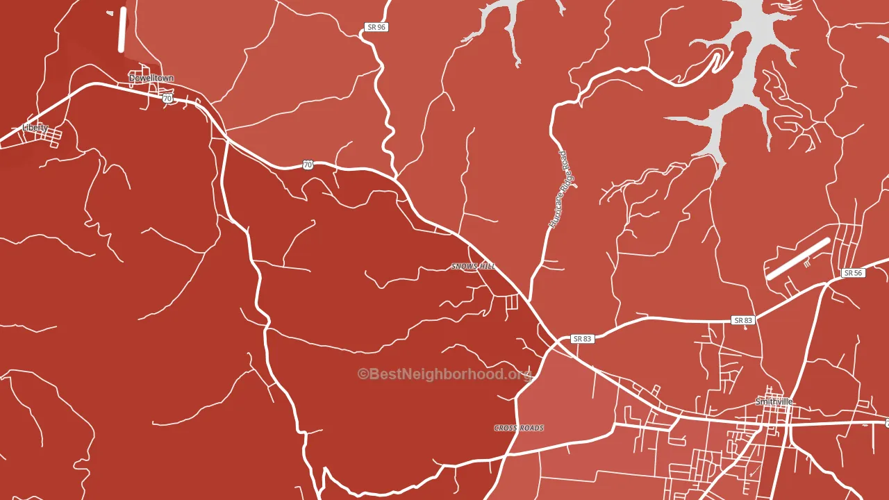 Snows Hill, TN block-group political-lean map