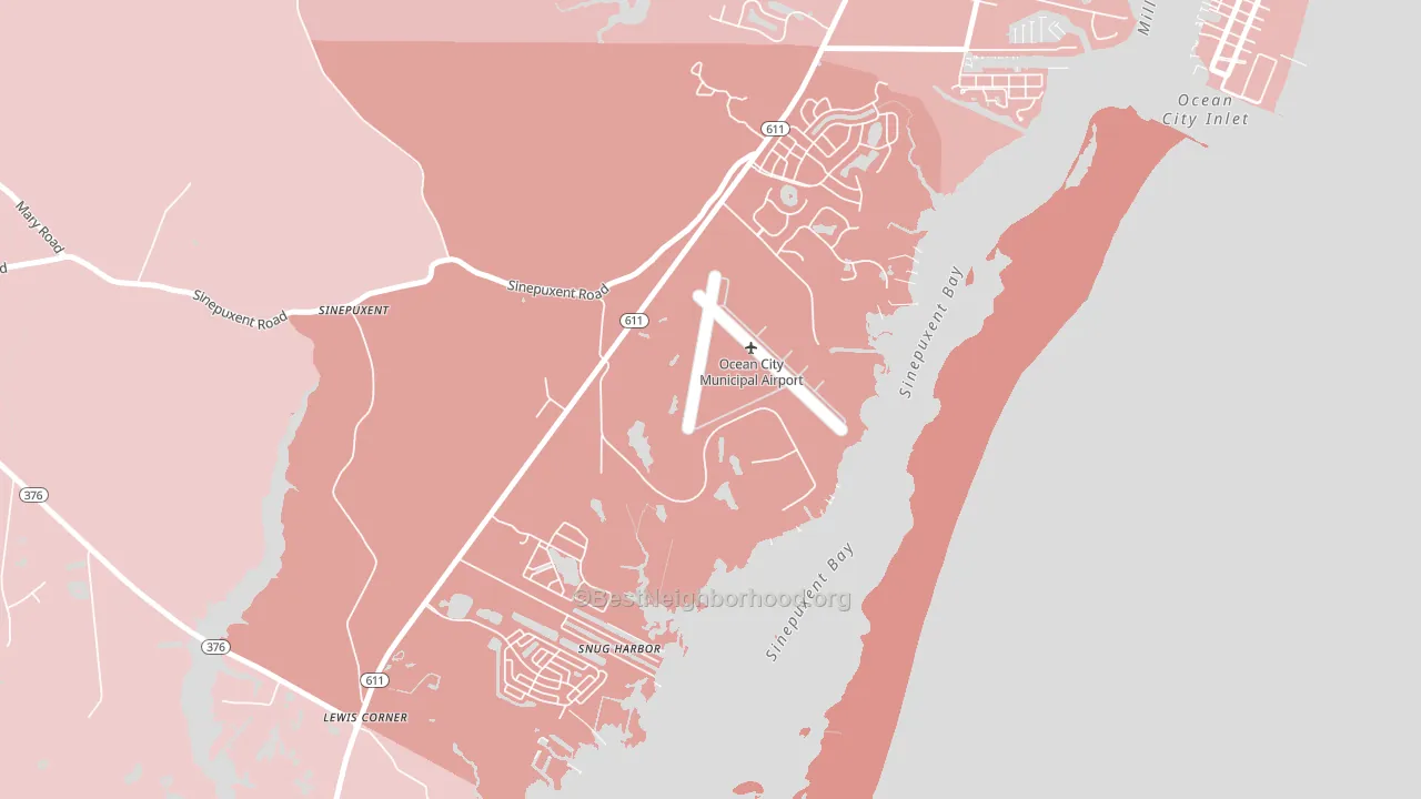 Snug Harbor, MD block-group political-lean map