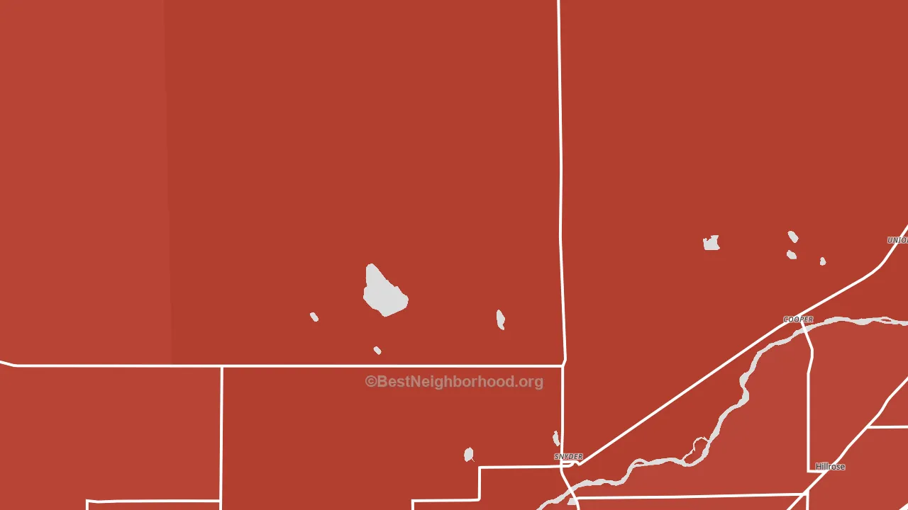 Snyder, CO block-group political-lean map