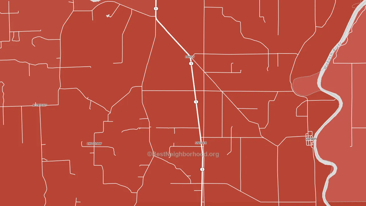 Snyder, IL block-group political-lean map