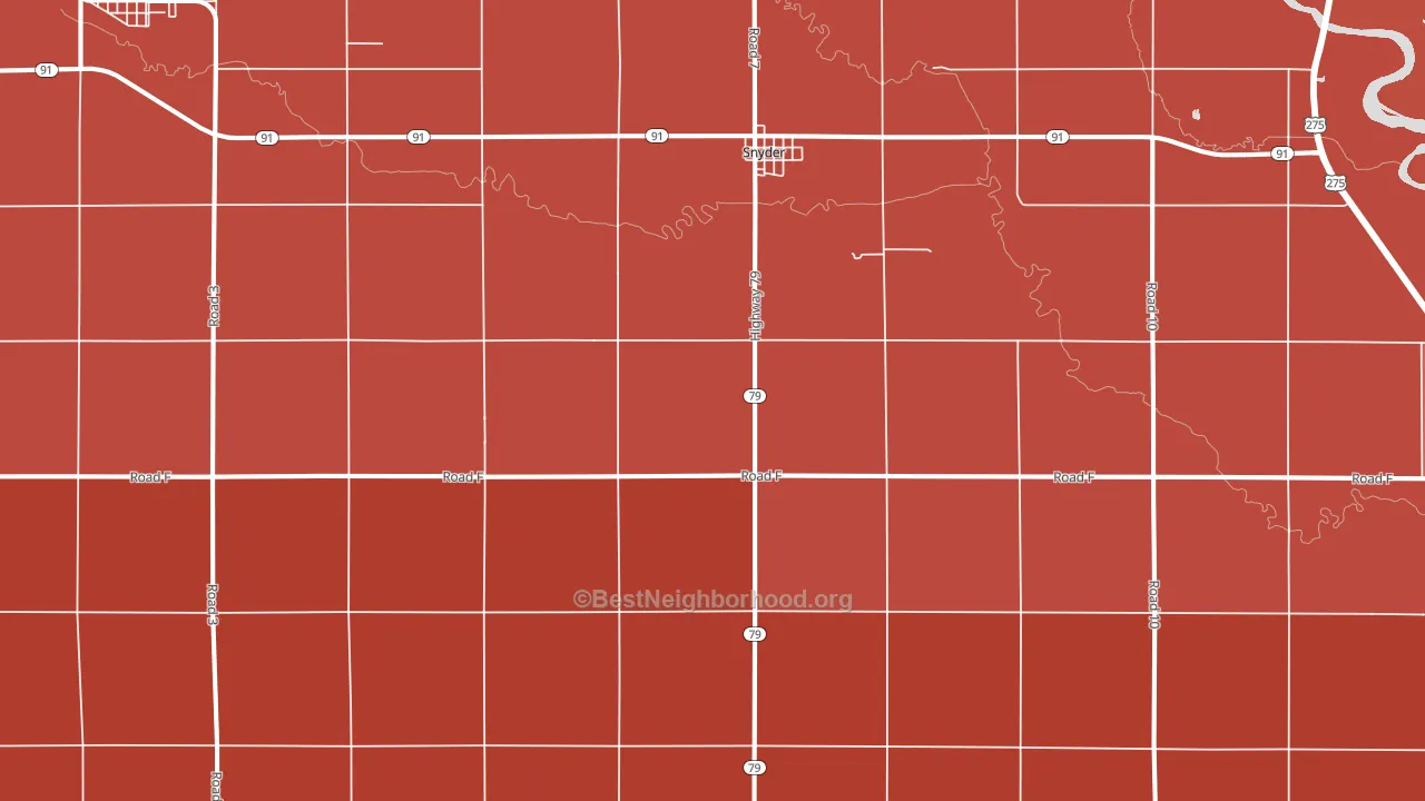 Snyder, NE block-group political-lean map