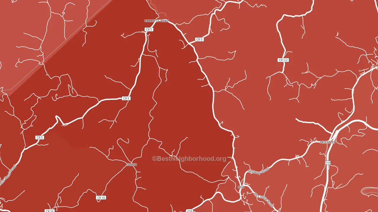 Sod, WV block-group political-lean map