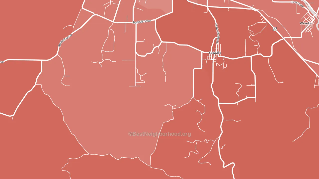 Sodaville, OR block-group political-lean map