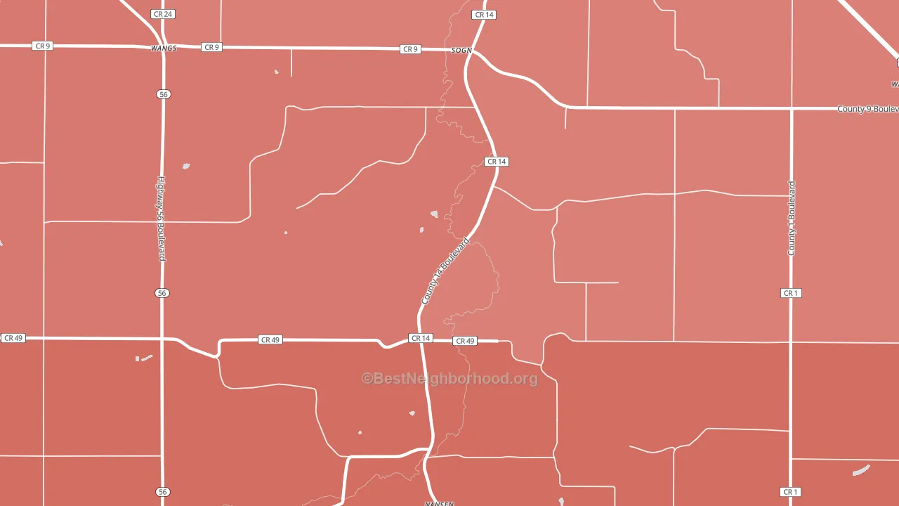 Sogn, MN block-group political-lean map