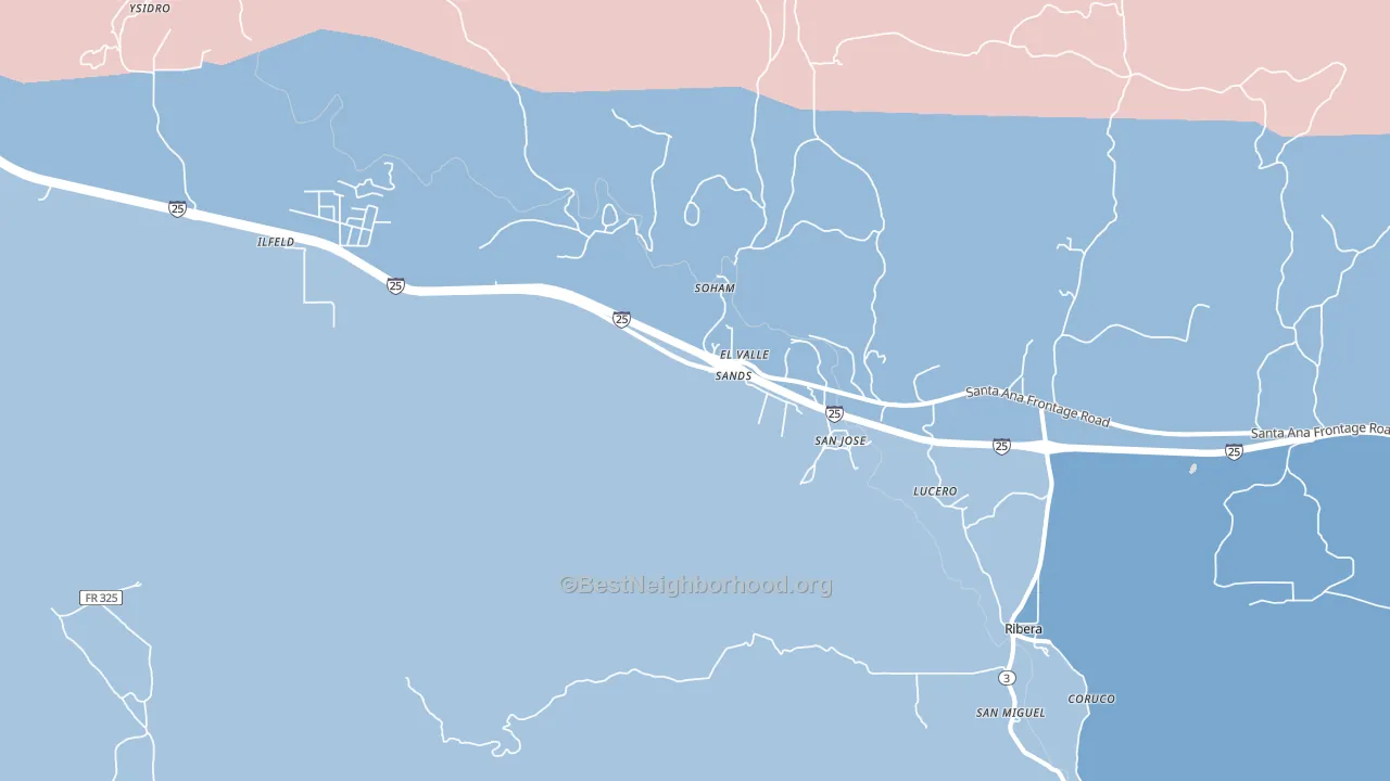 Soham, NM block-group political-lean map