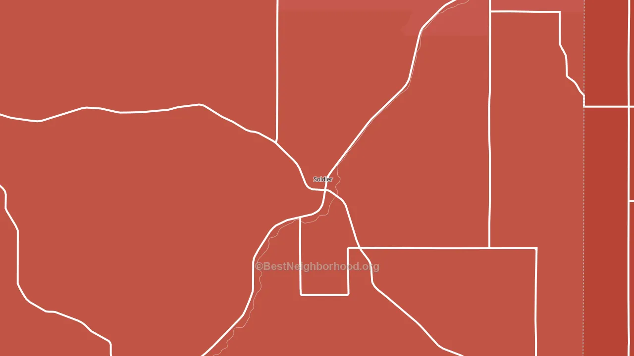 Soldier, IA block-group political-lean map