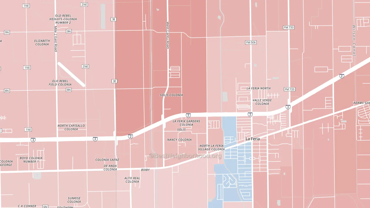 Solis, TX block-group political-lean map
