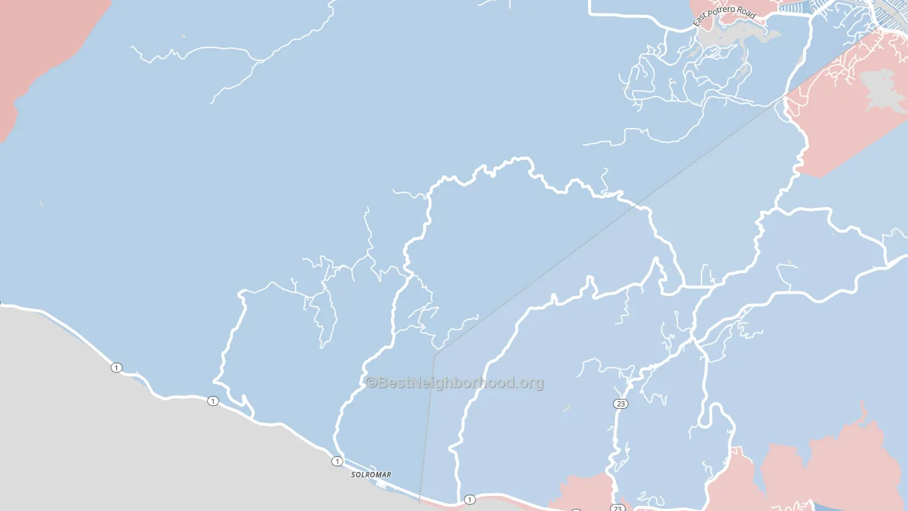 Solromar, CA block-group political-lean map