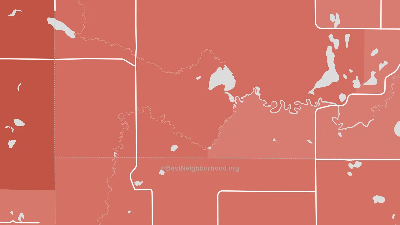 Solway, MN block-group political-lean map