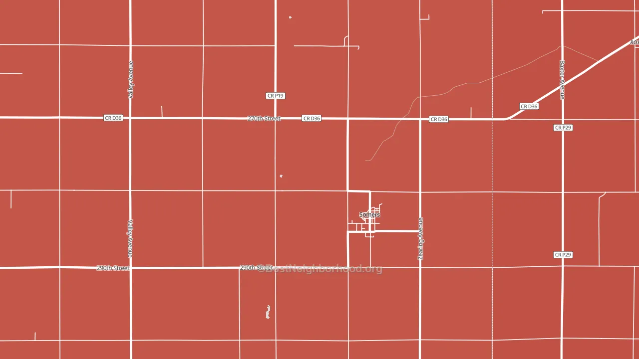 Somers, IA block-group political-lean map