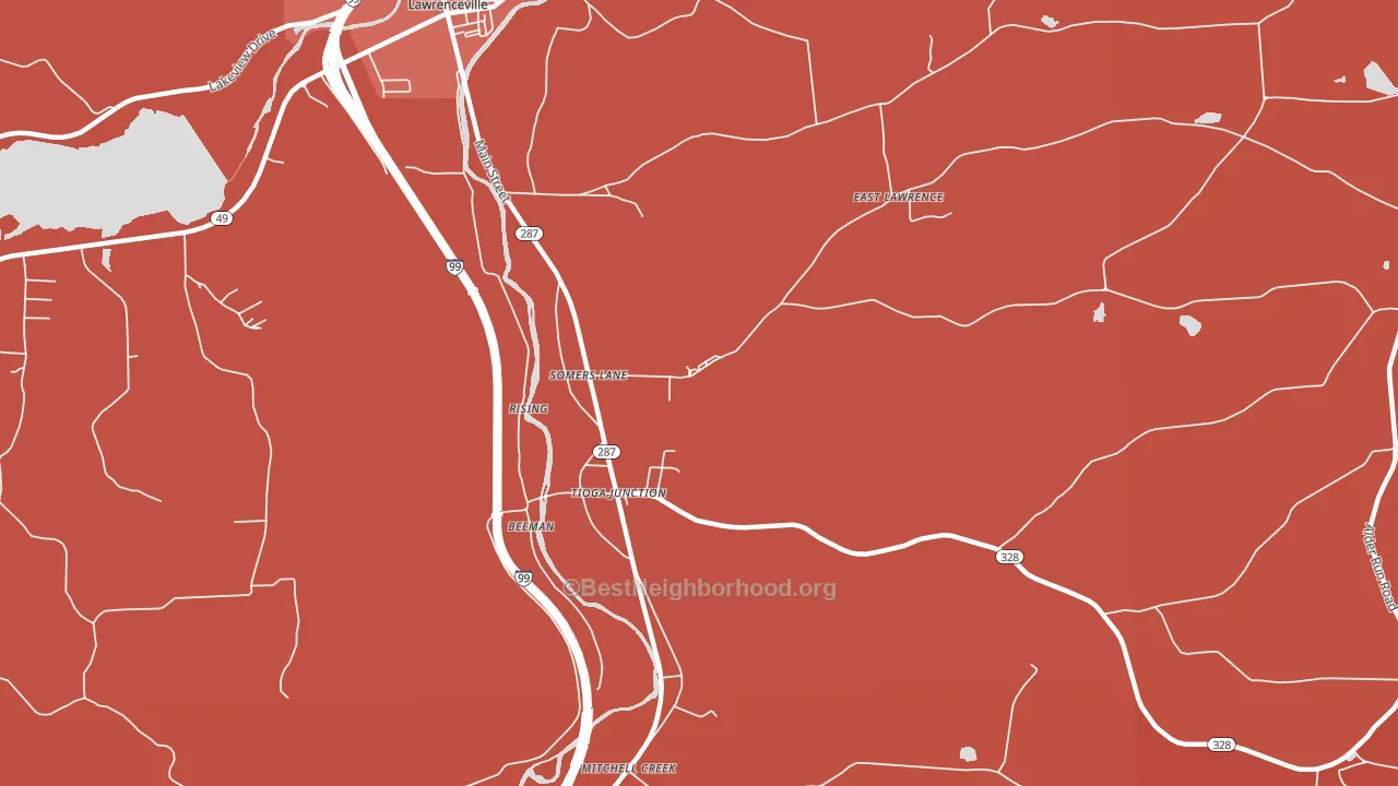 Somers Lane, PA block-group political-lean map