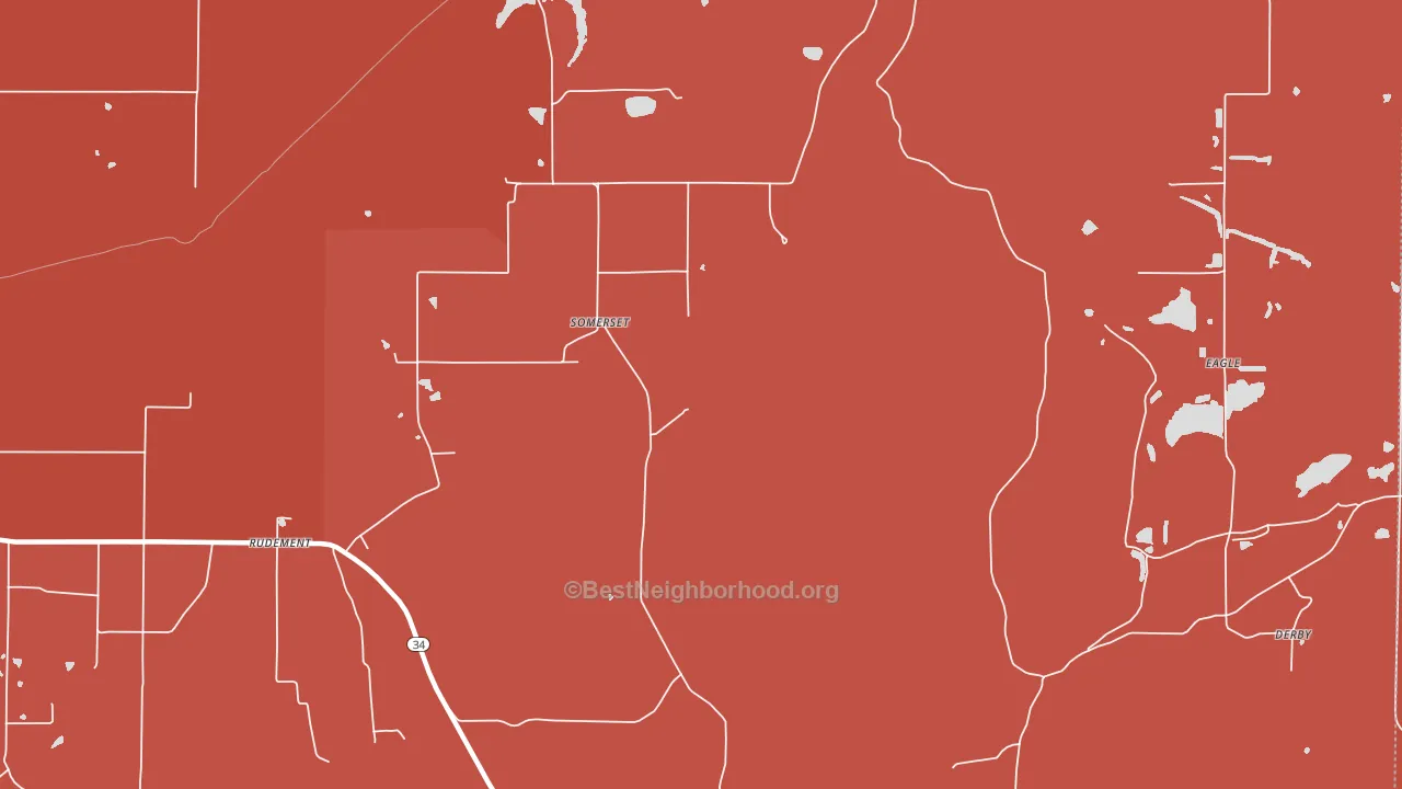 Somerset, IL block-group political-lean map