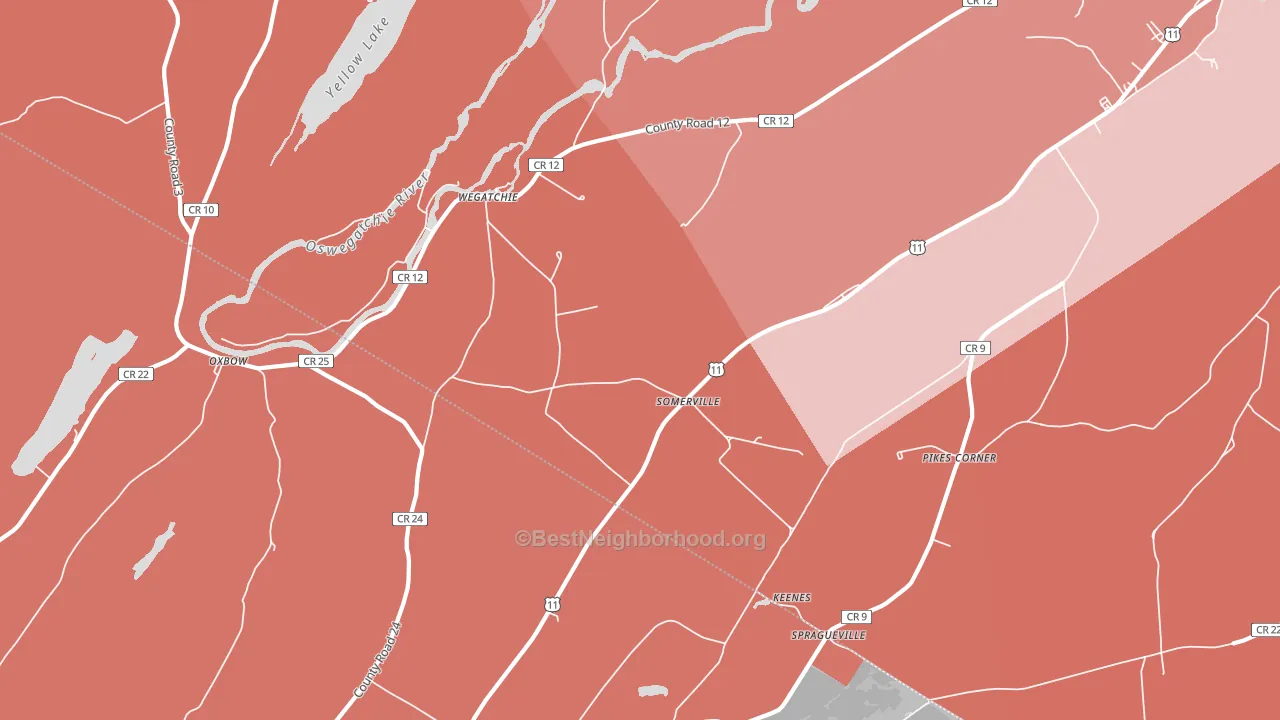 Somerville, NY block-group political-lean map