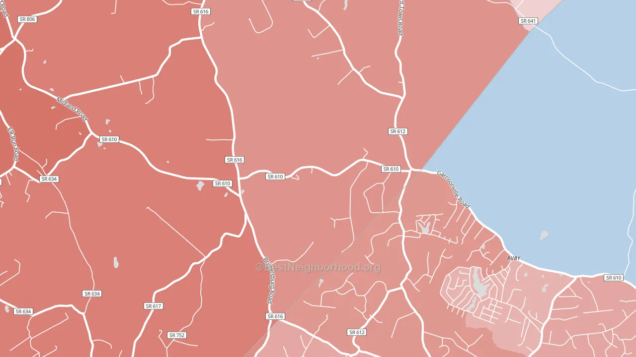 Somerville, VA block-group political-lean map